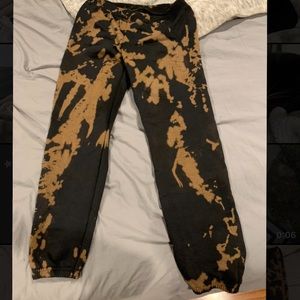 Bleach dyed sweatpants